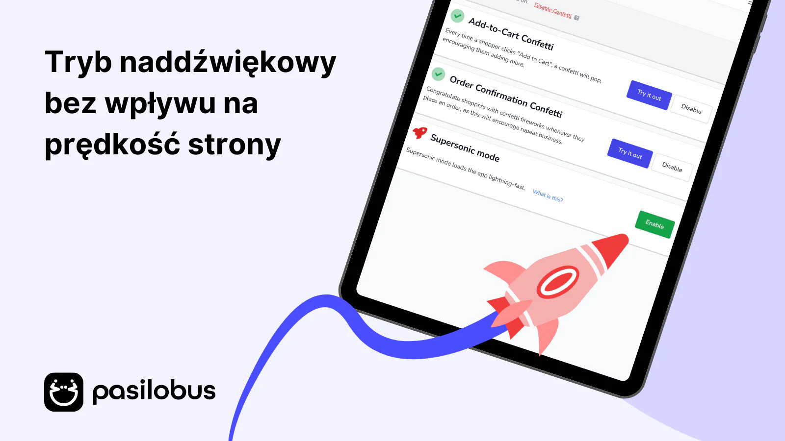 Tryb naddźwiękowy bez wpływu na prędkość strony