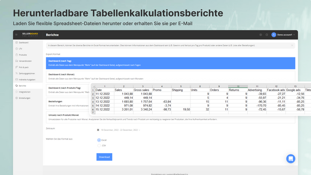 Flexible Tabellenkalkulationsberichte