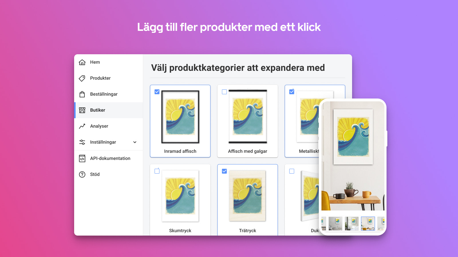 Lägg till fler produkter med ett klick