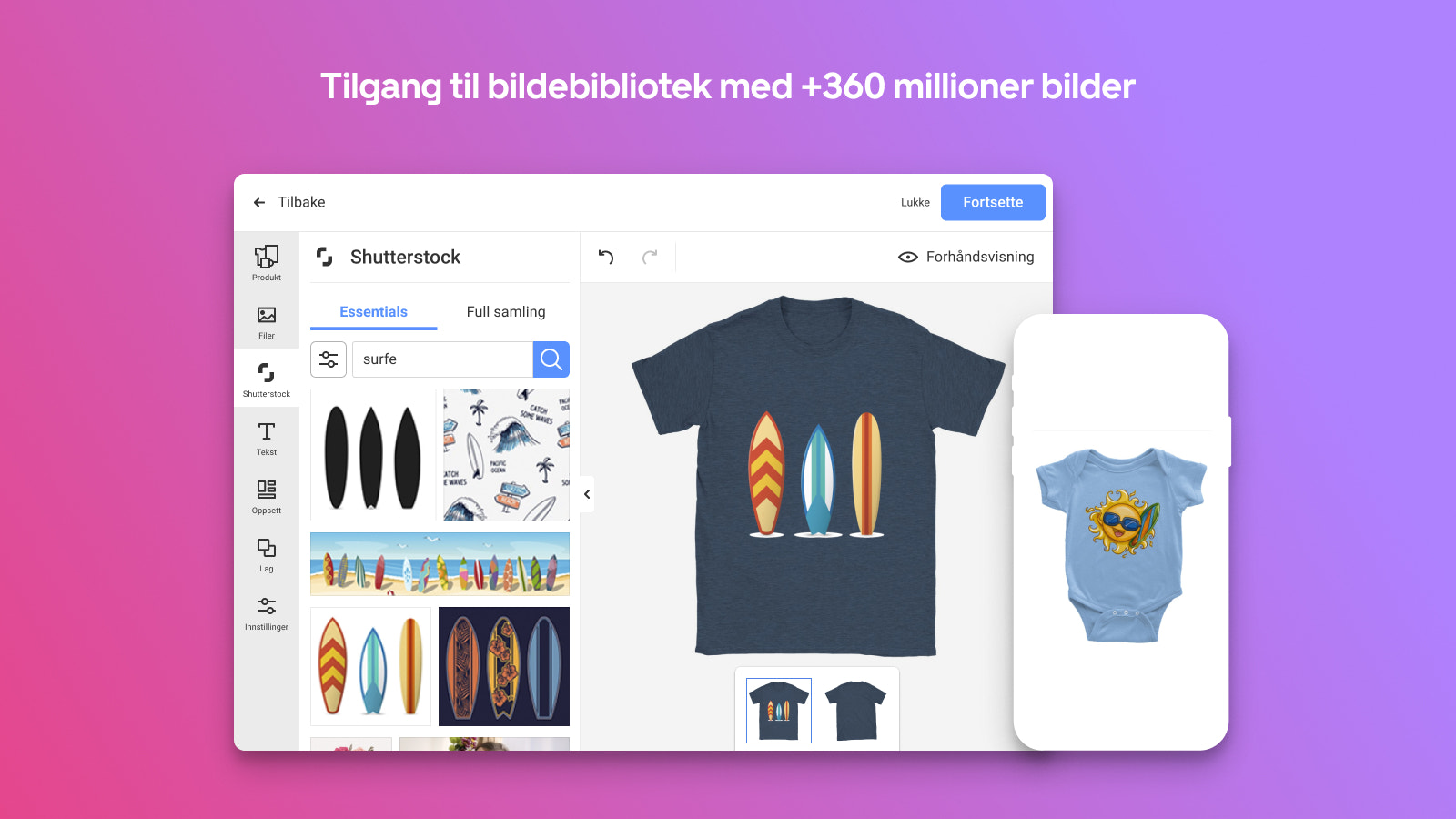 Tilgang til bildebibliotek med +360 millioner bilder