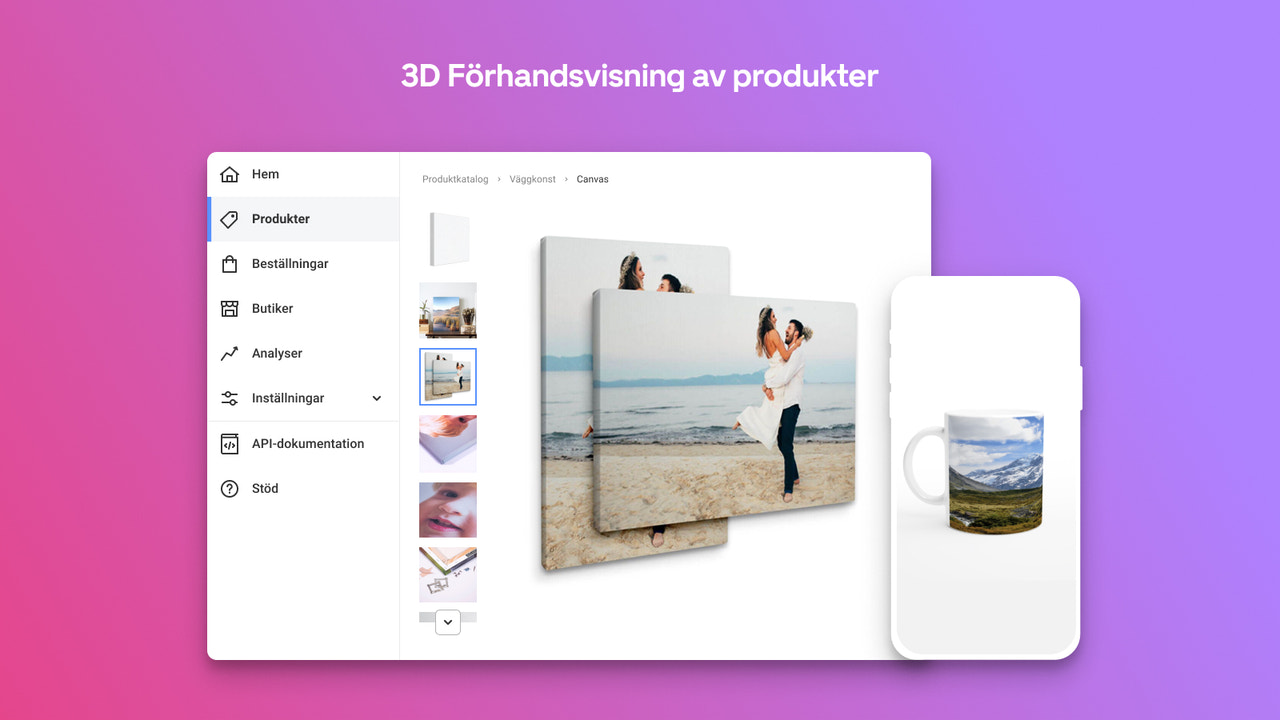 3D Förhandsvisning av produkter