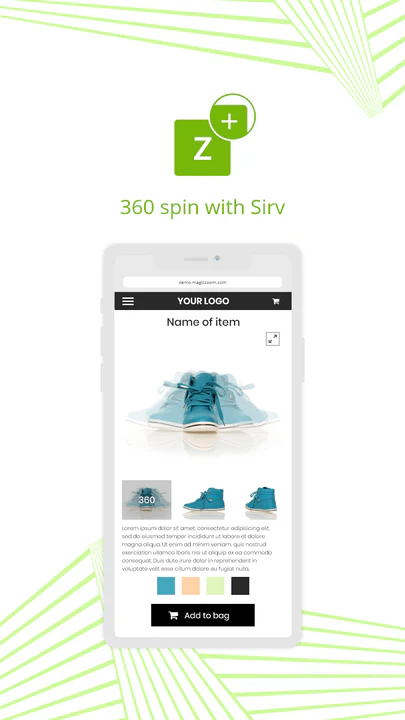 360 spins in Shopify product images