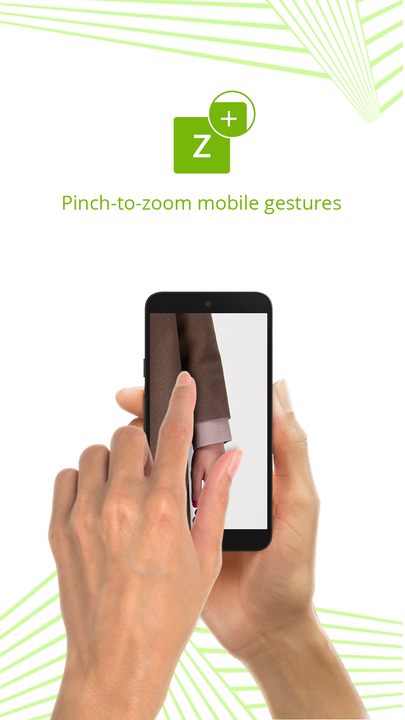 Pinch-to-zoom-gester stöds på mobila enheter