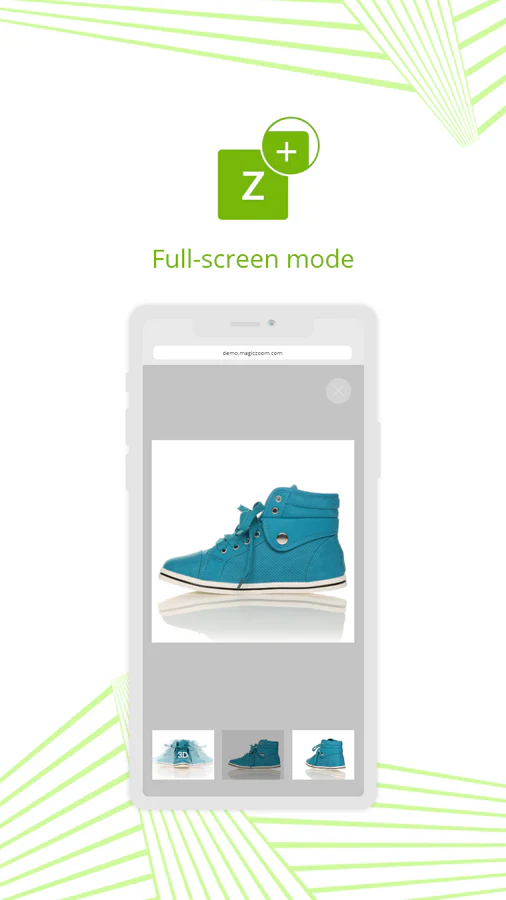 Fullscreen product image mode