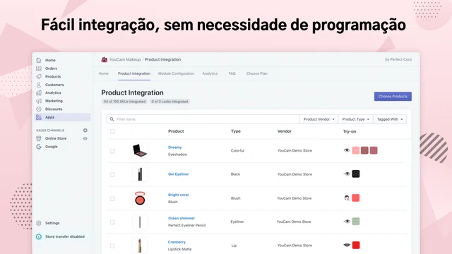 Fácil integração, sem necessidade de programação