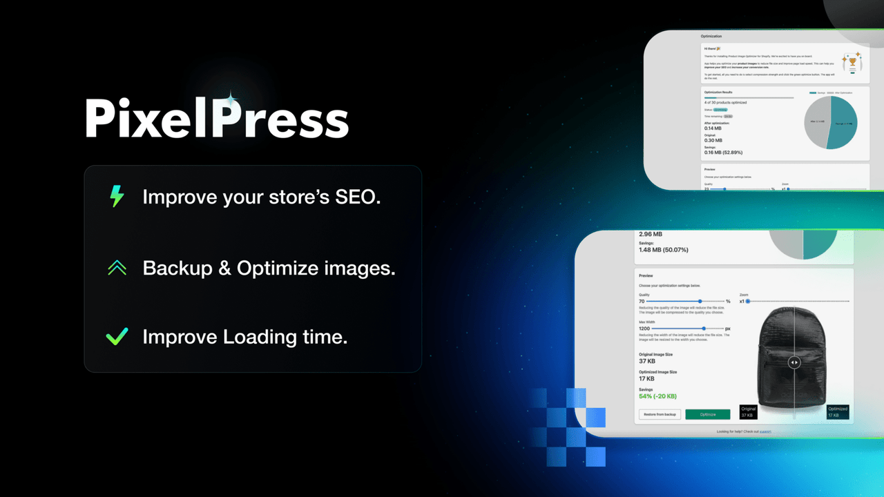 PixelPress ‑ Image Compressor Screenshot