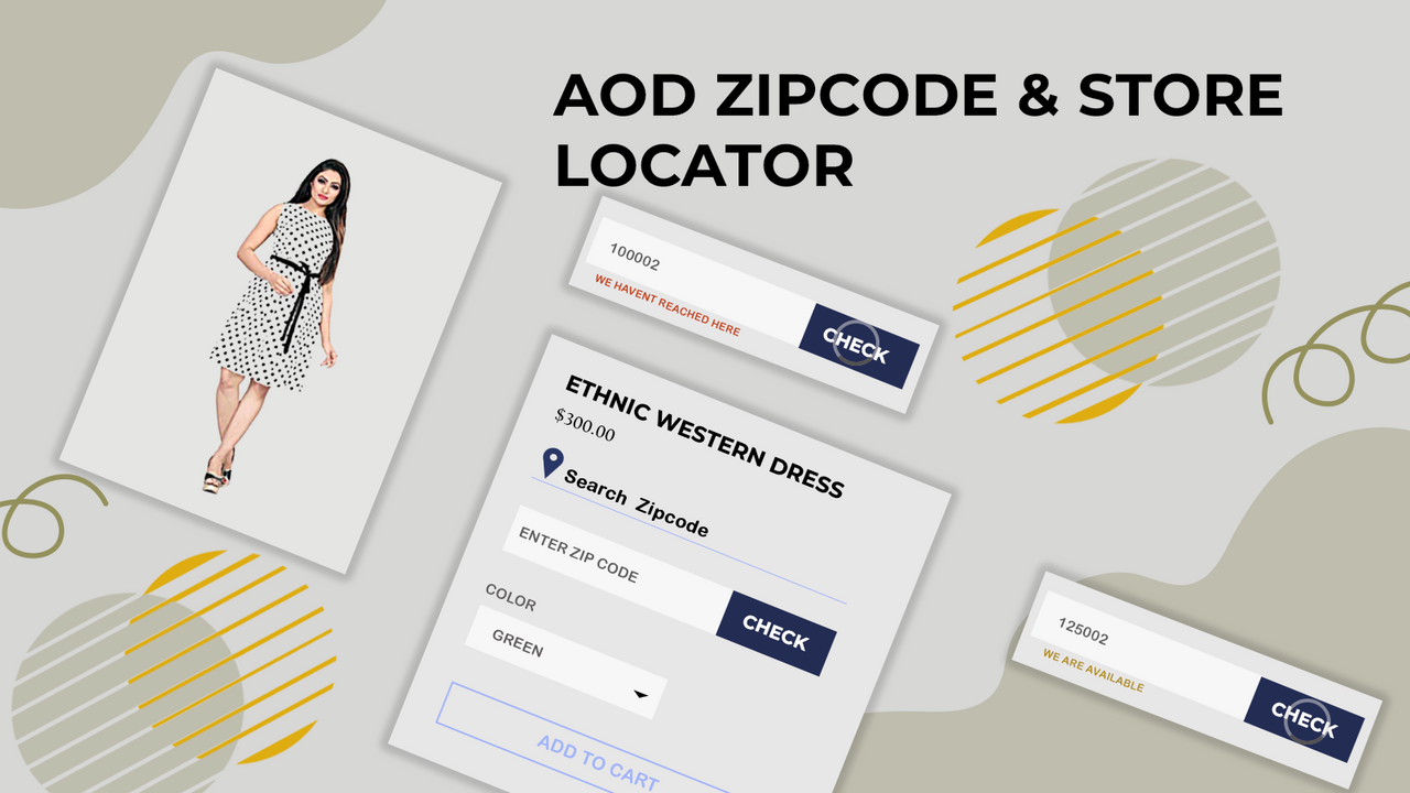 AOD Zipcode & Store Locator Screenshot