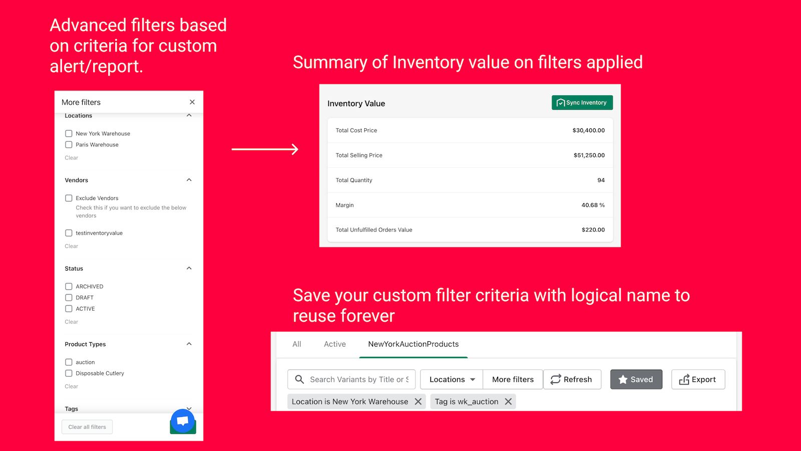 Advanced filtering