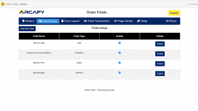 Configuration du champ