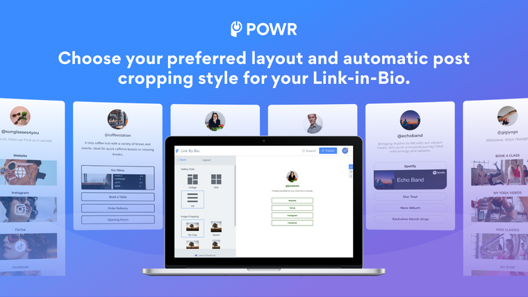 POWR | Link‑in‑Bio Screenshot