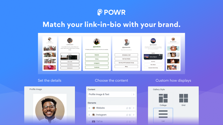 POWR | Link‑in‑Bio Screenshot