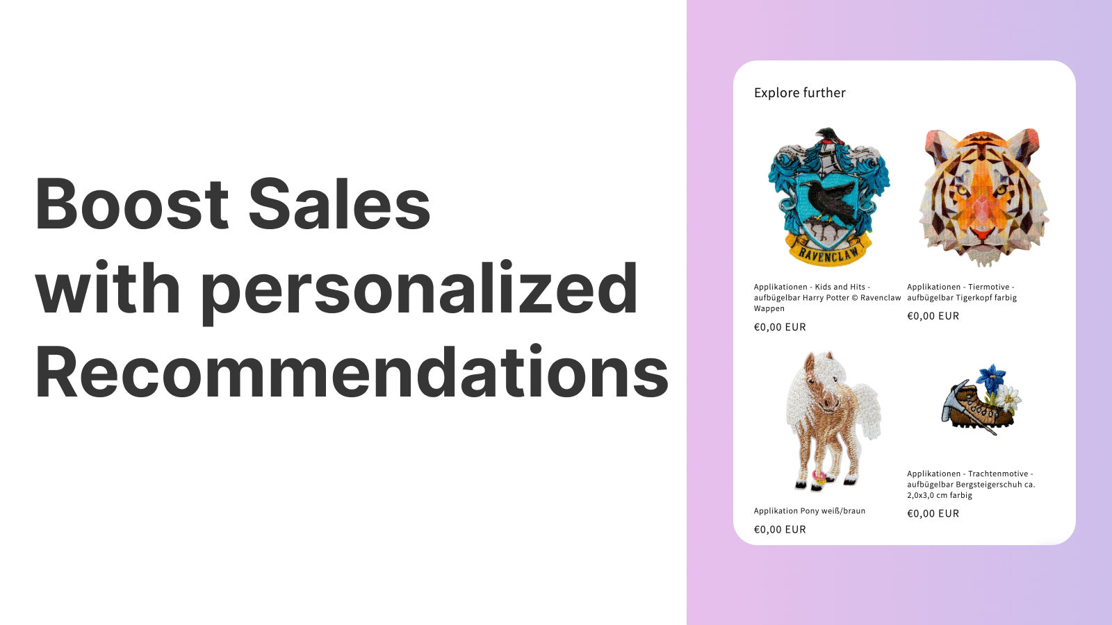 Boost sales with personalized product recommendations