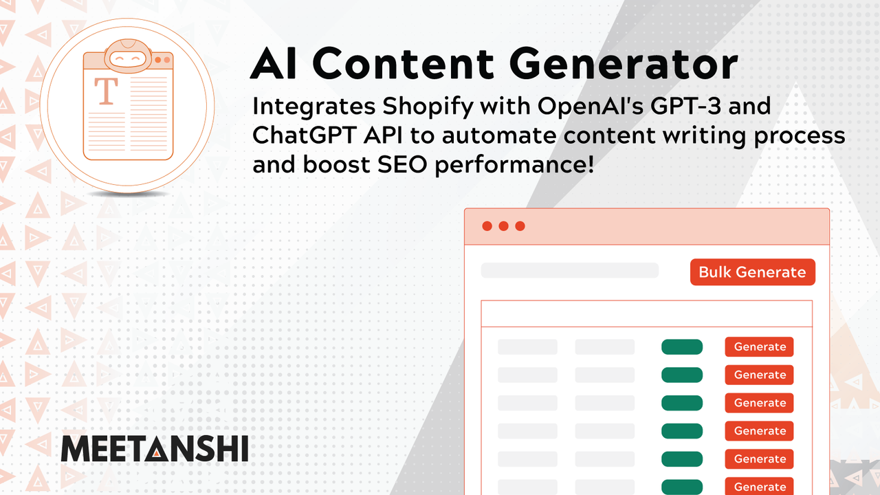 Meetanshi AI Content Generator