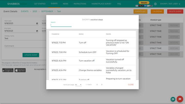 Shabbosmode Screenshot