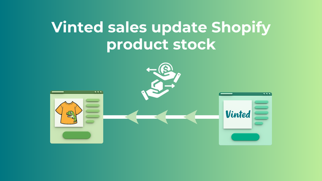 Vinted sales update Shopify product stock.