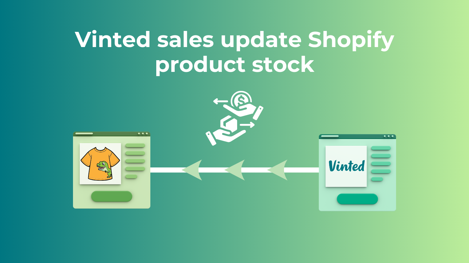 Vinted sales update Shopify product stock.