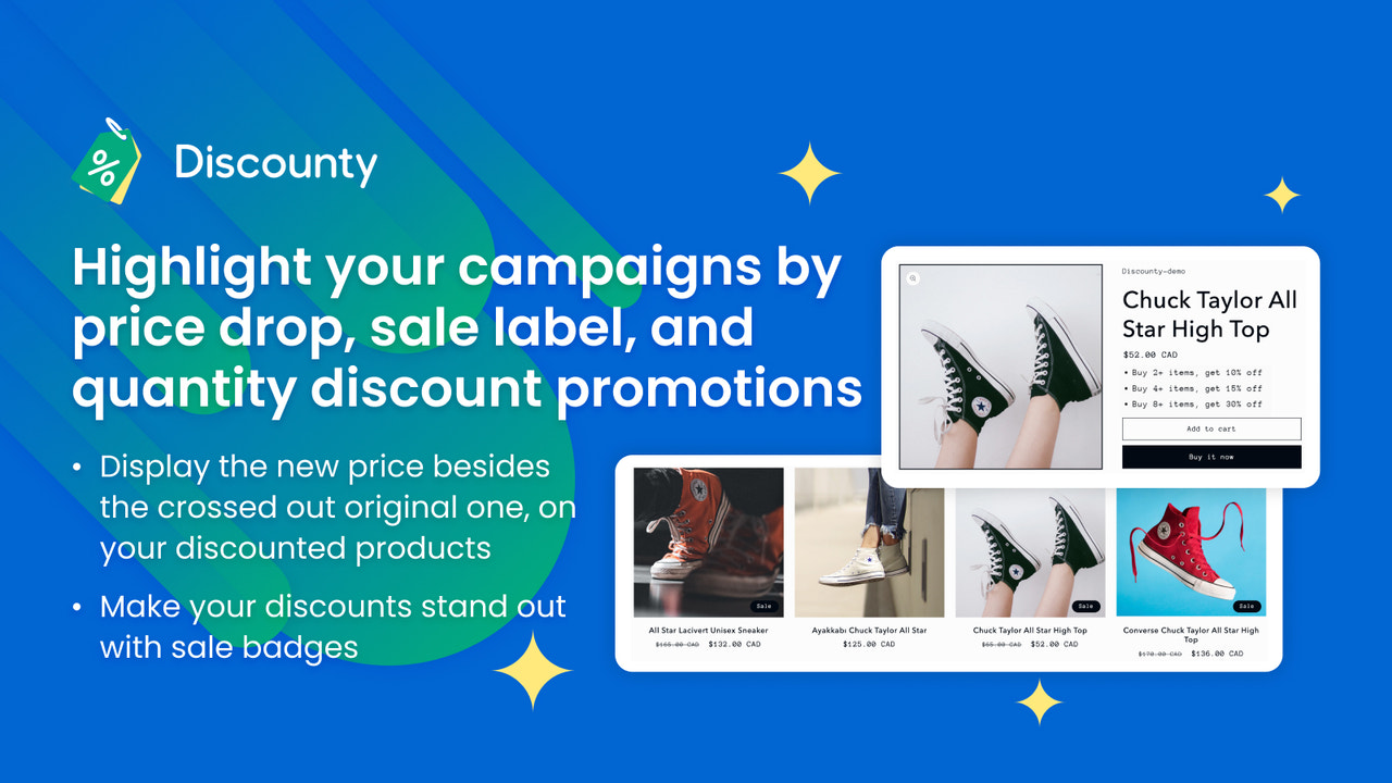 Highlight your store campaigns by price drop and sale label