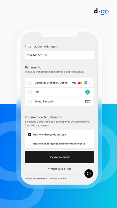 Transparent checkout in mobile version.