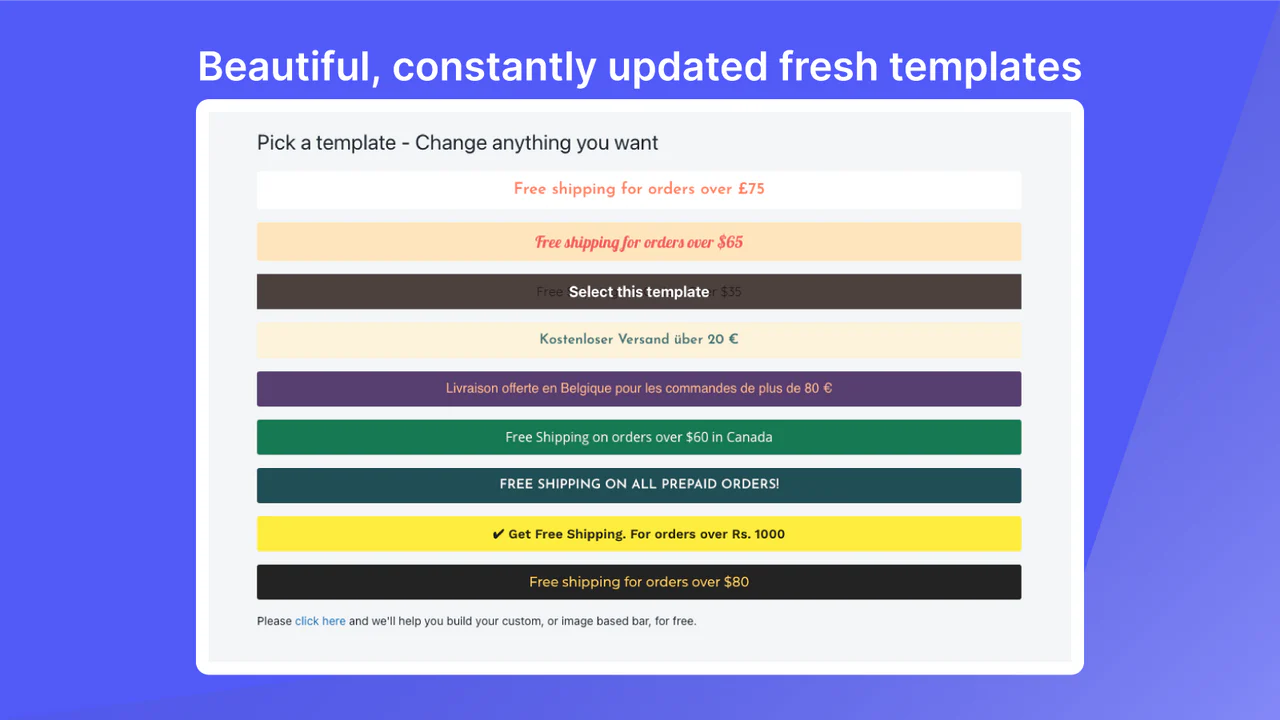 Belos, Multi-idioma, constantemente atualizados com novos templates