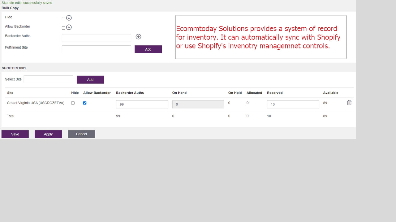 Flexible Inventory Management