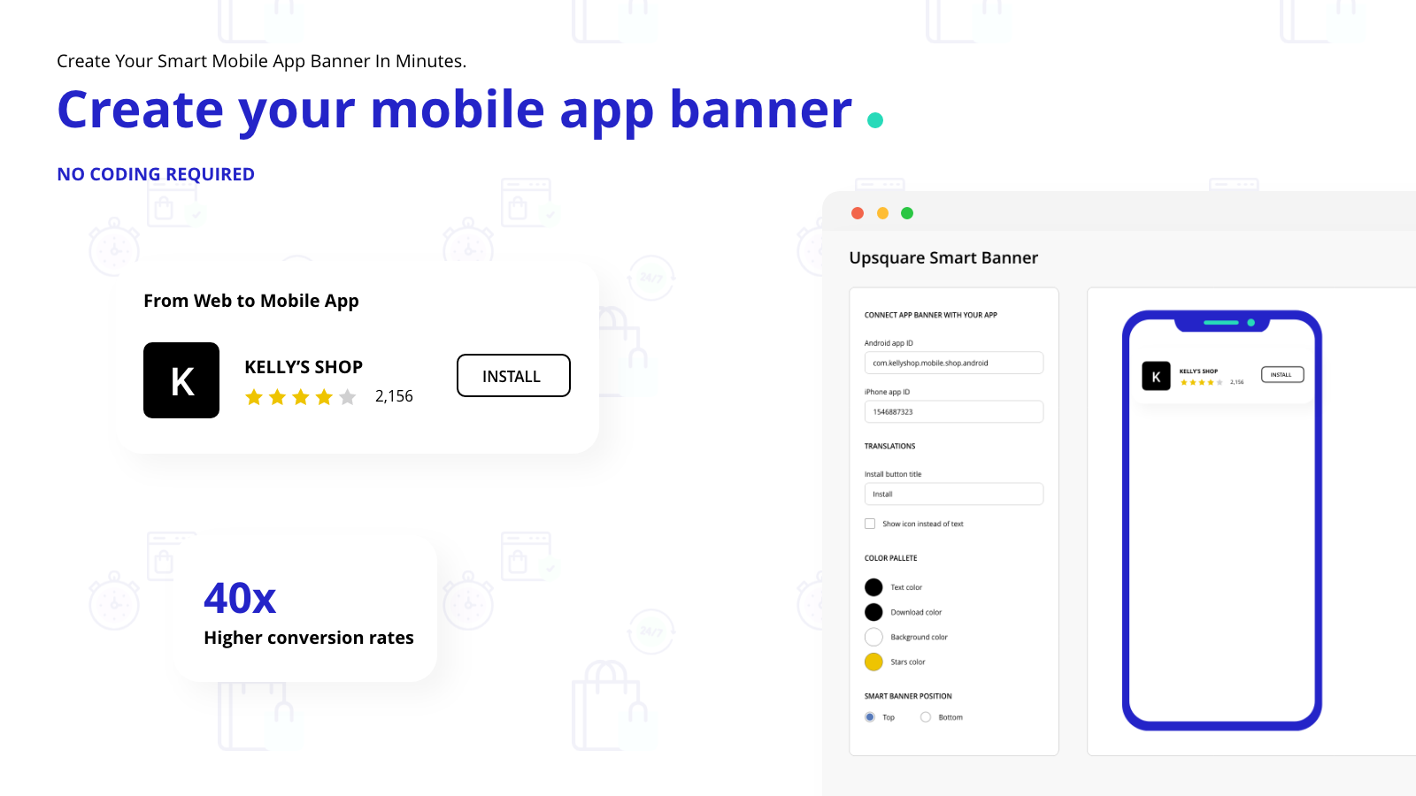 Opret mobil app banner