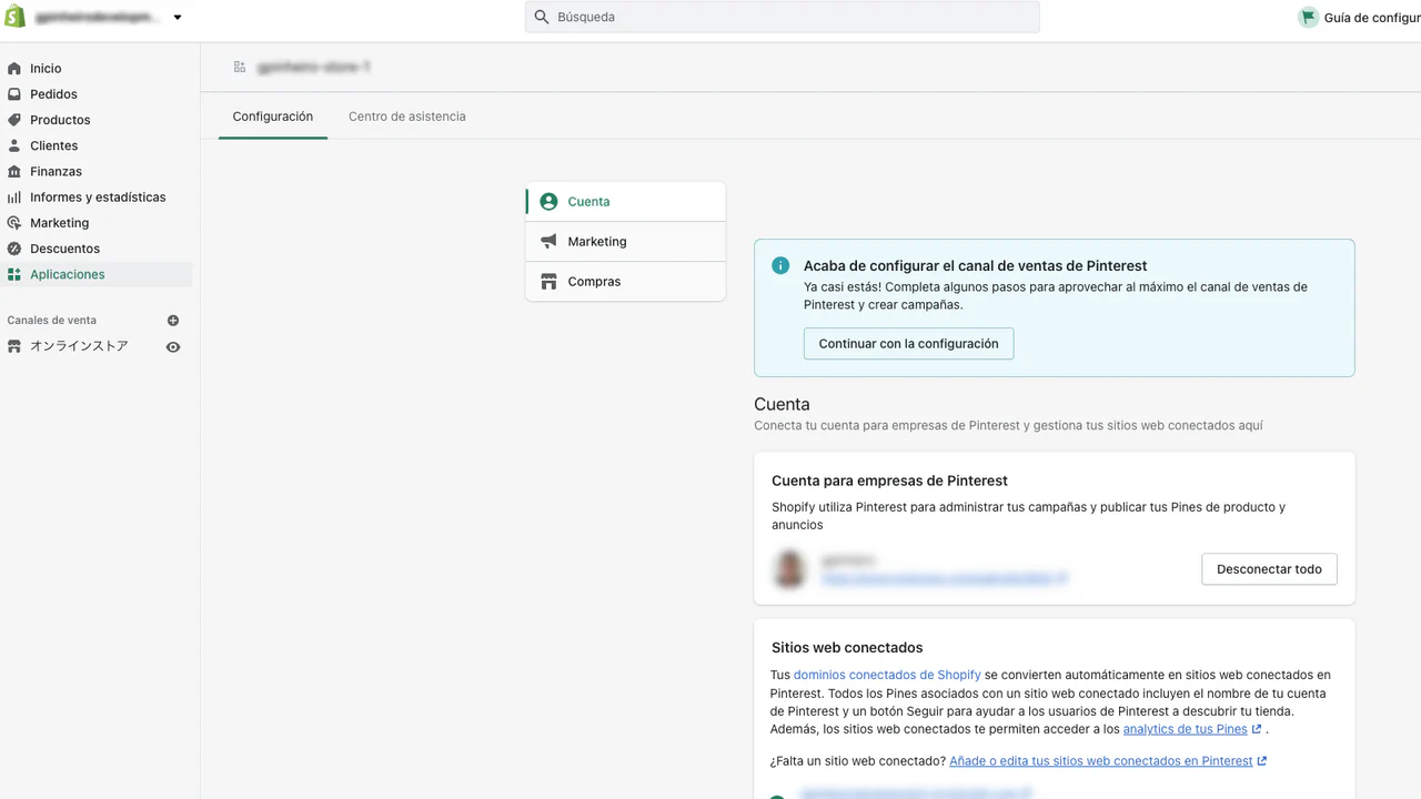 Configuración de la cuenta