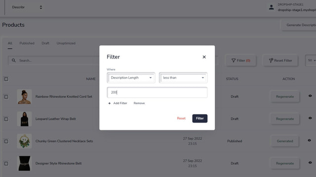 Filtros Avançados para Lista de Produtos