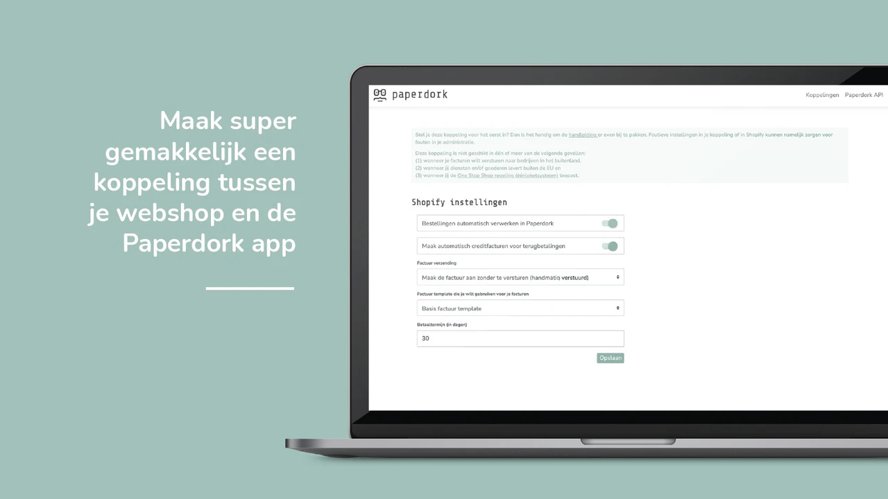 Paperdork - Met De Paperdork Koppelingen Automatiseer Jij Je Boekhouding |  Shopify App Store