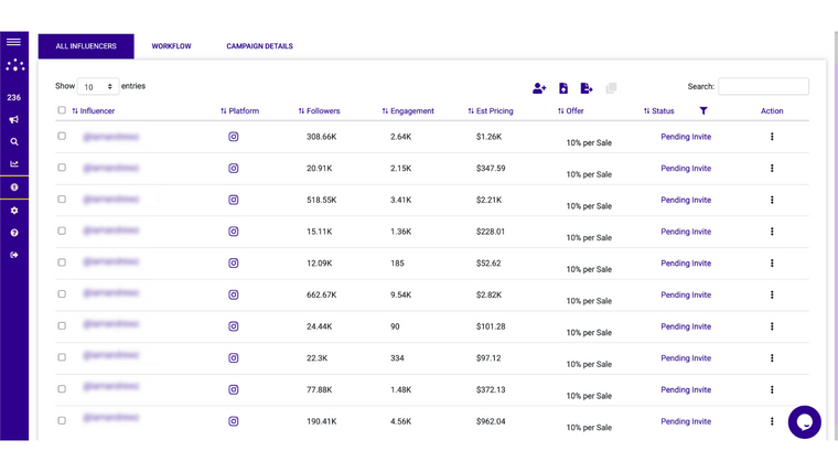 Smartfluence Screenshot