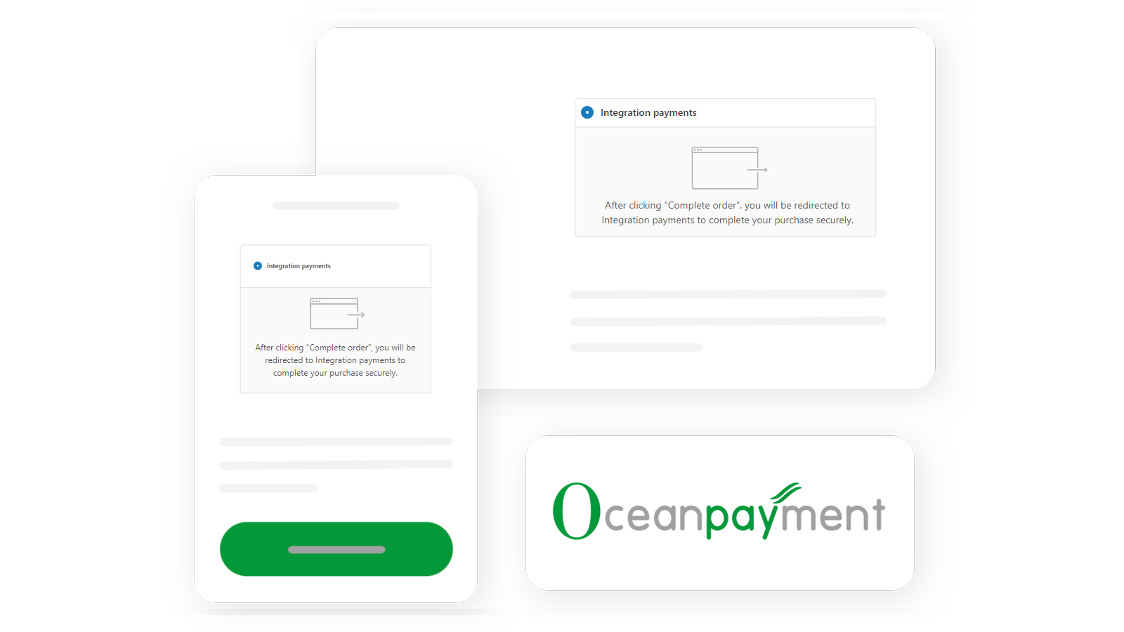 Integration payment page.