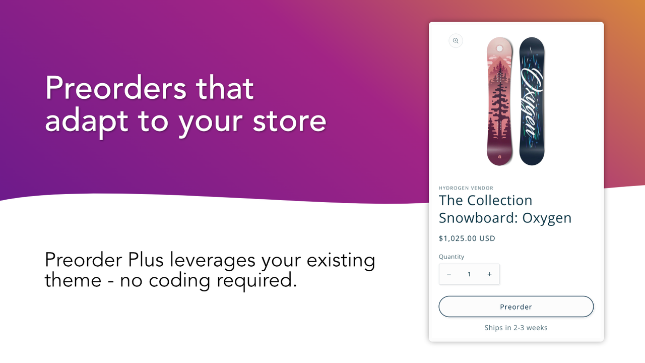 Preorders that adapt to your store