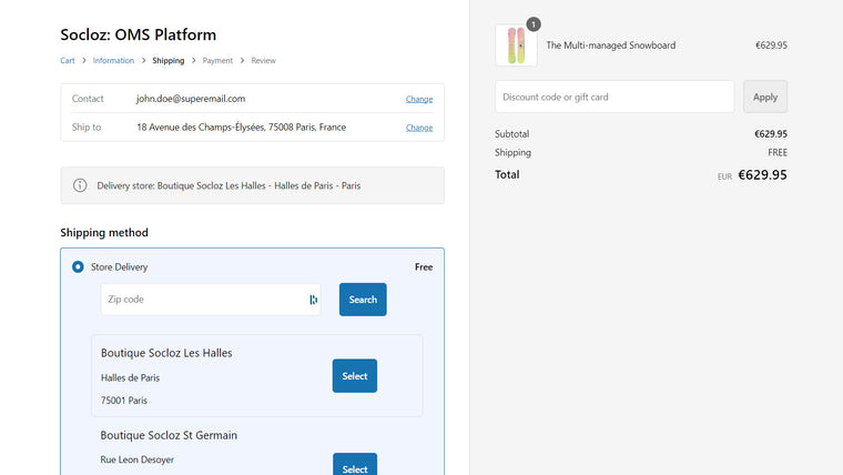 Socloz: OMS platform Screenshot