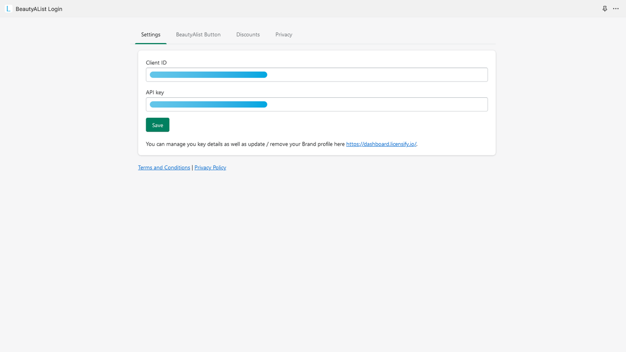 Module Admin Page