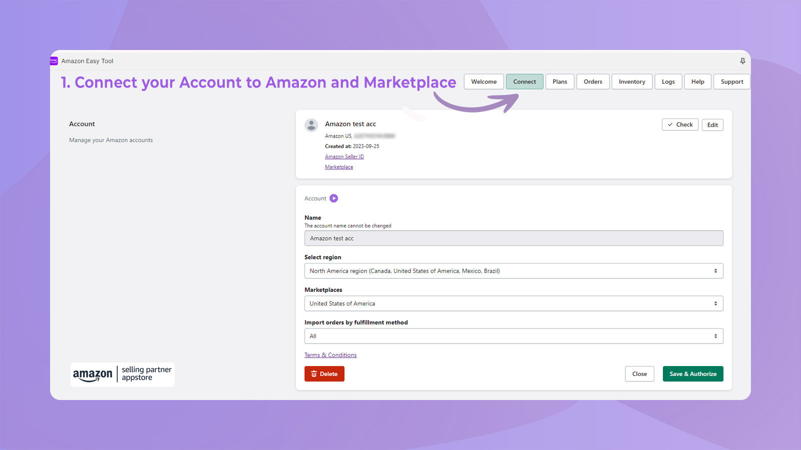 Connect your account to all Amazon Marketplaces