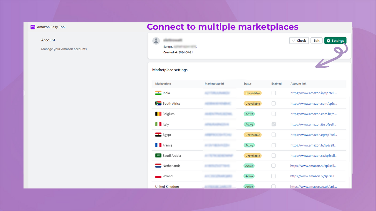 Sync your Marketplaces Worldwide