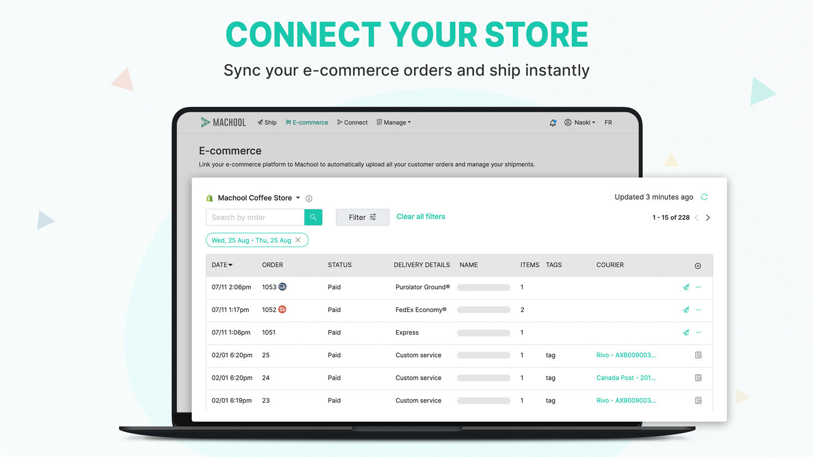 E-commerce order page