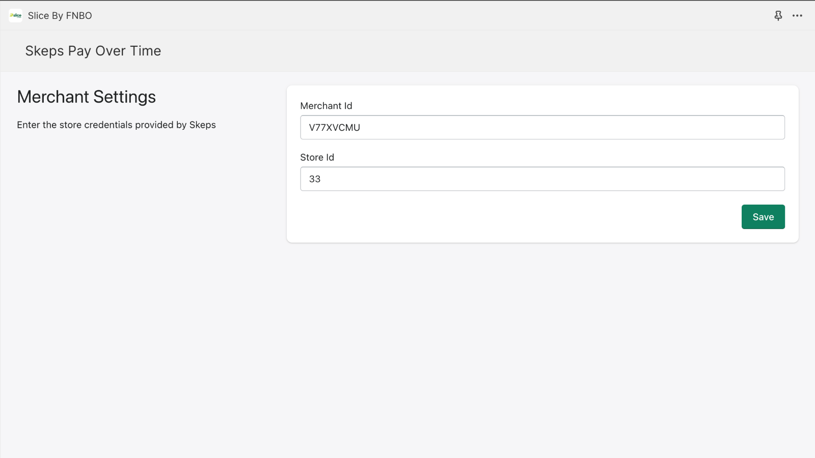 Configurações de checkout do Slice