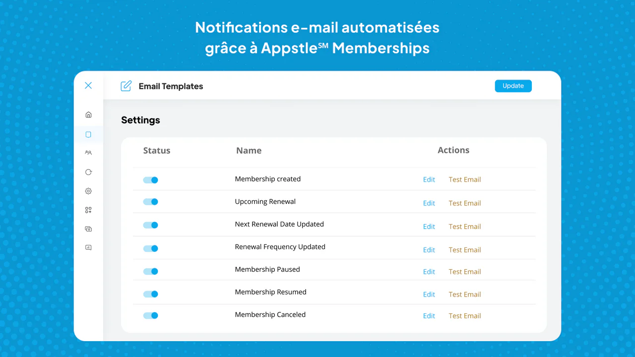 Notifications par e-mail automatisées