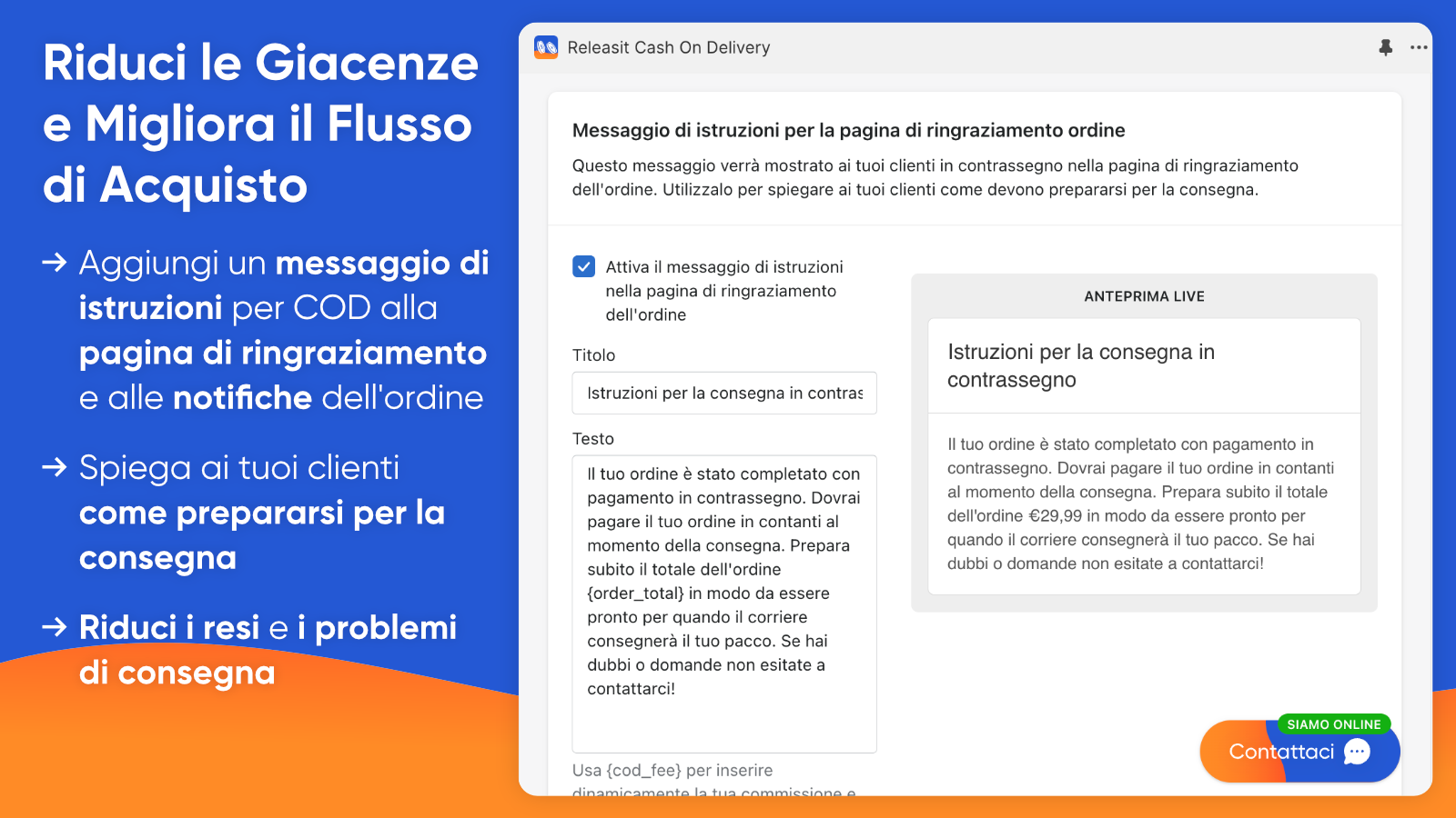 Riduci le giacenze e migliora l'esperienza cliente