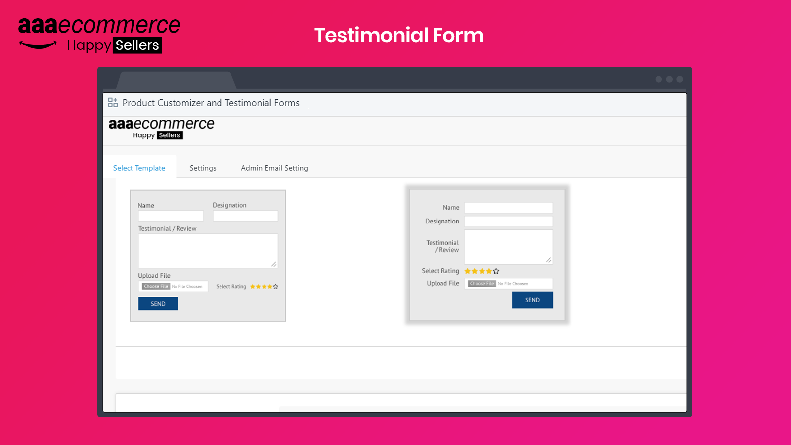 Product Option Field and Testimonial Form