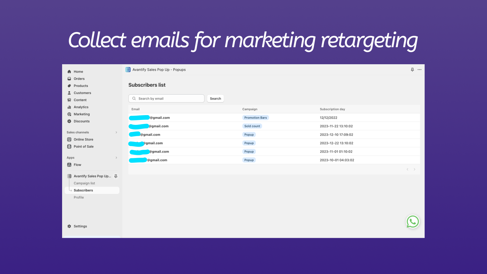 popup-samle-e-mails-til-marketing-retargeting