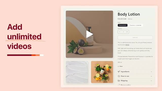 Tilføj ubegrænset videoer til din e-handel
