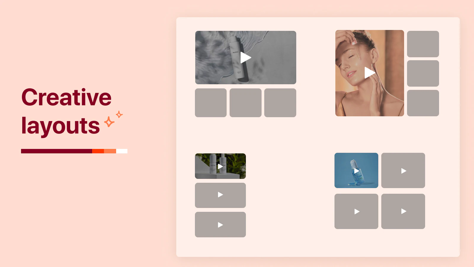 Mise en page créative pour les vidéos de produits