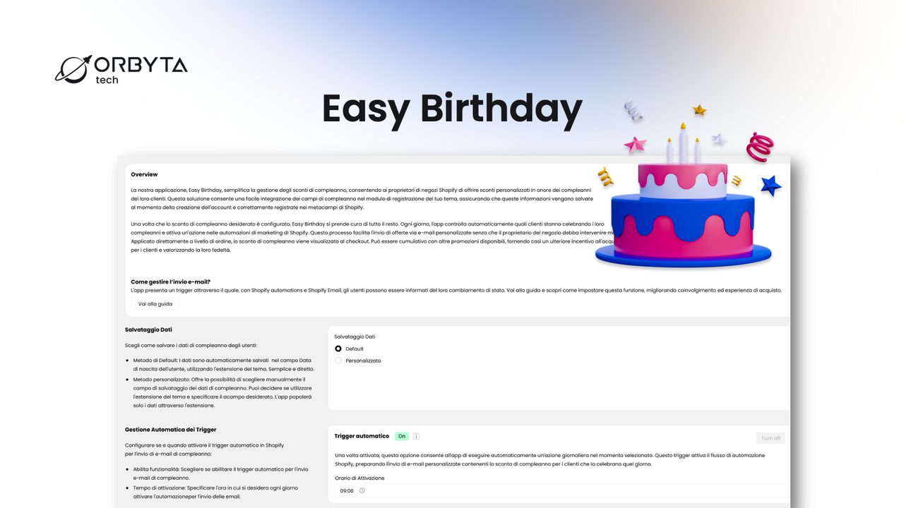 Easy Birthday: email promozionali automatici in pochi click