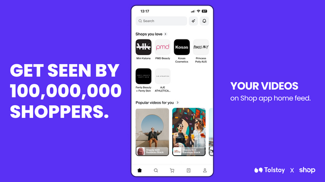 Shop Videos. Get seen by 100,000,000 shoppers.