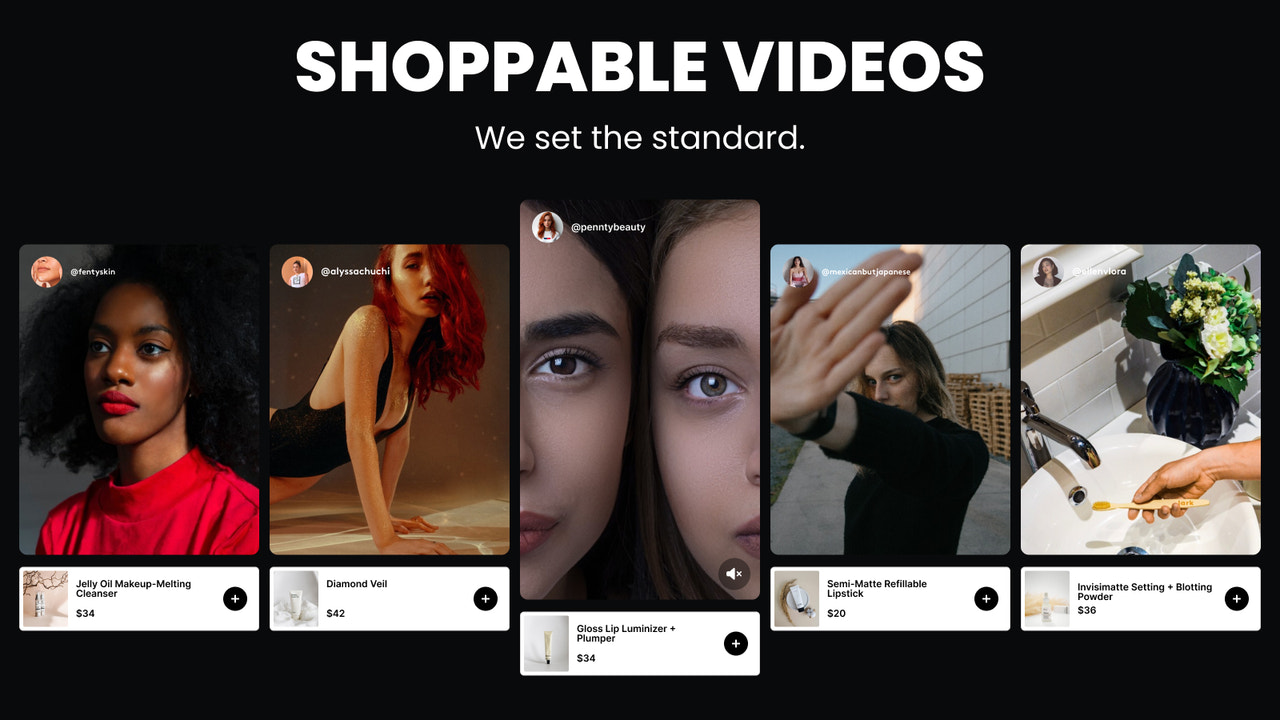 We set the standard for shoppable videos