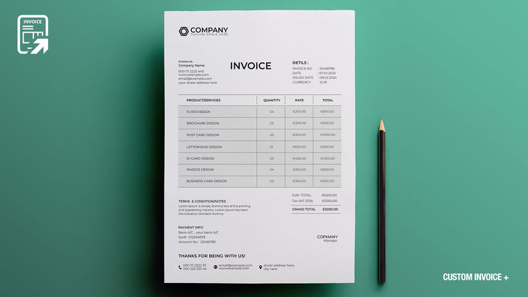 Custom Invoice + Screenshot