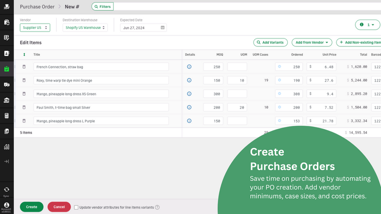 Inventory Planner Forecasting Screenshot