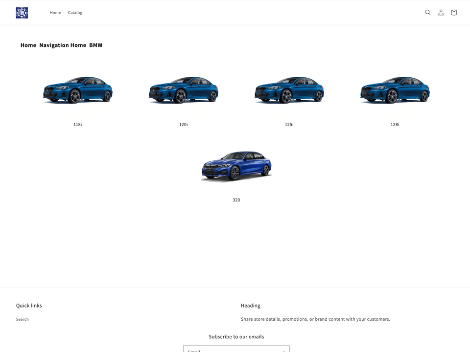 Create a hierarchical navigation page for the store