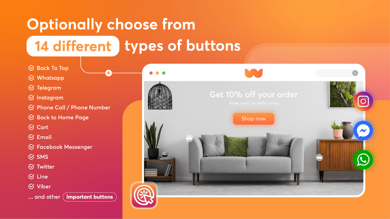 Floatify: Social & CTA Buttons Screenshot